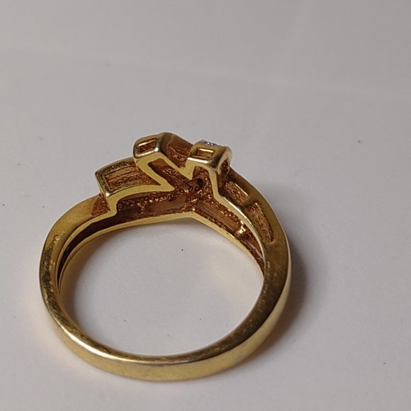 Cute Gold Tone Ring Size 9.75 - Picture 10 of 13